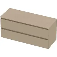 Basic Line Deck 46 Badmeubel 120x46x54cm - Greeploos - Topblad Sand Stone - Zonder Kraangat - Matt Beige - Badkamermeubels, Badmeubel Sets