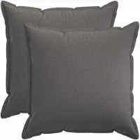 vidaXL Kussensloop 2 st HOUTEN Lichtgrijs 55 x 55 cm Faux Linnen