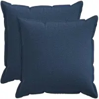 vidaXL Kussensloop 2 st HOUTEN Blauw 70 x 70 cm Faux Linnen