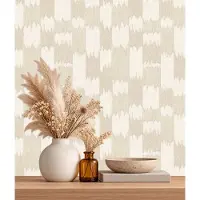 Dutch Wallcoverings Vliesbehang Renaissance Textured Loom Cream/beige - 10 m x 53 cm - RE521032