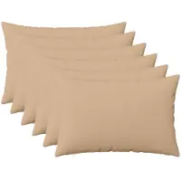 vidaXL Kussensloop 6 st HEERLEN Crèmekleurig 50 x 70 cm Stof
