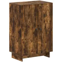 vidaXL Schoenenkast EDE 59,5 x 39,5 x 90 cm Bewerkt hout Gerookt eiken