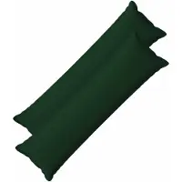 vidaXL Kussensloop 2 st HOUTEN Donkergroen 40 x 145 cm Faux Linnen