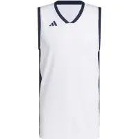 Adidas heren basketballshirt, Pulse Speed, wit/team marineblauw, maat L