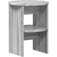 vidaXL Bijzetkast 2 st Grijze Sonoma Ø40 x 50 cm Geconstrueerd hout