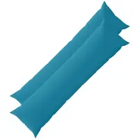 vidaXL Kussensloop 2 st HEERLEN Lichtblauw 40 x 145 cm Polyester