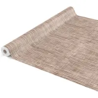 ANRO Tafelzeil op rol Linnenlook Bruin 140cm x 20m – Afwasbaar Tafelkleed Rechte rand Waterafstotend
