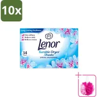 Lenor 10 x - Droogtrommeldoekjes - Spring Awakening - 34 Doekjes - Bulkverpakking - Droogtrommeldoekjes - Douchemop - Voorjaar geur