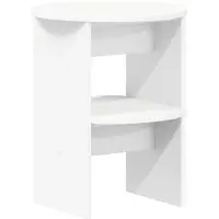 vidaXL Bijzetkast 2 st Wit Ø40 x 50 cm Geconstrueerd hout