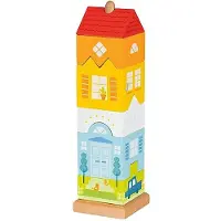 Goki Stapeltoren, houten speelgoed, stadhuis, educatief