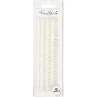 Creativ Company Halve parels, 2-8 mm, wit, 140 stuks.