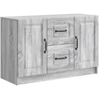 vidaXL Dressoir Grijs sonoma 89 x 34,5 x 57 cm Bewerkt hout