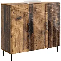 vidaXL Dressoir Oud hout 89 x 34,5 x 80 cm Bewerkt hout