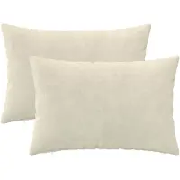 vidaXL Kussensloop 2 st HEERLEN Crèmekleurig 40 x 60 cm