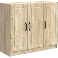 vidaXL Dressoir Sonoma Eiken 89 x 34,5 x 77 cm Bewerkt hout
