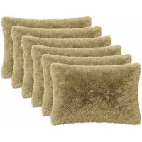 vidaXL Kussensloop 6 st HEERLEN Lichtgroen 40 x 60 cm PV Fleece