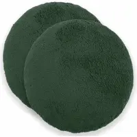 vidaXL - Kussensloop - 2 - st - HEERLEN - Donkergroen - Diam. - 30 - cm - Bouclé