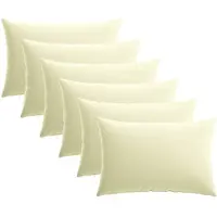 vidaXL Kussensloop 6 st HEERLEN Crèmekleurig 50 x 70 cm Polyester
