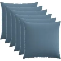 vidaXL Kussensloop 6 st HEERLEN Jeans Blauw 60 x 60 cm Stof