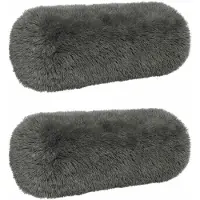 vidaXL Kussensloop 2 pcs HEERLEN Lichtgrijs Ø 15 x 40 cm PV Fleece