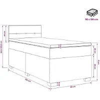 vidaXL Boxspringbed met matras Donkergrijs 90 x 190 cm Fluweel