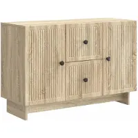 vidaXL Dressoir met lade Sonoma Eiken 89 x 34,5 x 60 cm Bewerkt hout