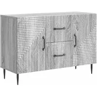 vidaXL Dressoir met lade Grijs sonoma 89 x 34,5 x 60 cm Bewerkt hout