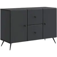 vidaXL Dressoir met lade Zwart 89 x 34,5 x 60 cm Bewerkt hout