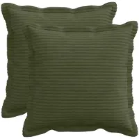 vidaXL Kussensloop 2 st HOUTEN Groen 35 x 35 cm corduroy