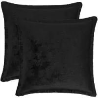 vidaXL Kussensloop 2 st HOUTEN Zwart 30 x 30 cm Flanel