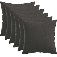 vidaXL Kussensloop 6 st HEERLEN Donkergrijs 45 x 45 cm Stof