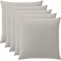 vidaXL Kussensloop 6 st HEERLEN Grijs 65 x 65 cm Polyester