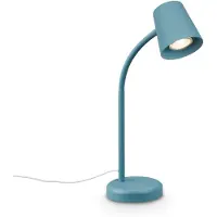 Briloner Moderne tafel lamp Skriva, blauw metaal, 1 lichtpunt, GU10