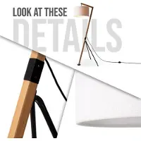Paco Home Staande lamp GALLOW Modern woonkamer driepoot hout metaal vintage E27 galg