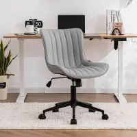 Dripio Ergonomische bureaustoel, bekleed met kunstleer (PU), in hoogte verstelbaar, geschikt tot 136 kg, grijs