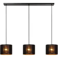 Lucide TAGALOG - Hanglamp - Ø 40 cm - 3xE27 - Zwart - Essential