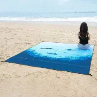 Markenlos Waterdichte picknickdeken XXL, 210x200 cm, geschikt voor strand, kamperen en reizen