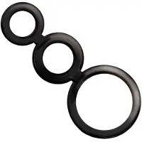 Addicted toys | Rings Set For Penis Black Tpr