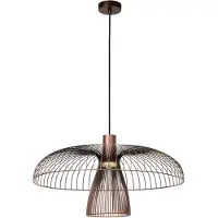 Lucide NIGELLA - Hanglamp - Ø 60 cm - 1xGU10 (MR16) - Koffie - Essential
