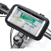 Rixus Universele telefoonhouder fiets - Universeel - telefoon houder fiets waterdichte beugel Case Cover tas stuur fietsen - Mount M (tot 4.7 Inch)