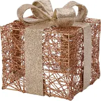 Intratuin Kerstfiguur Koro Cadeau Koper Met Verlichting 15 X 15 X 18 Cm