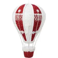 Intratuin Kersthanger Ervy Luchtballon Rood / Goud D 22 H 36 Cm