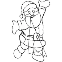 Intratuin Kerstfiguur Nalvi Kerstboom Kerstman Zwaaiend Met Verlichting 44 X 0,3 X 58 Cm