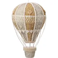 Intratuin Kersthanger Ervy Luchtballon Beige / Goud D 22 H 36 Cm
