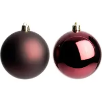 Intratuin Kerstbal Iven Paars D 10 Cm 4 Stuks