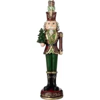 Intratuin Kerstfiguur Soldaat Met Kerstboom Donkerrood / Groen 13,5 X 13 X 52,7 Cm