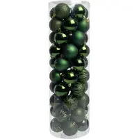 Intratuin Kerstbal Tara Donkergroen D 7 Cm 50-delig