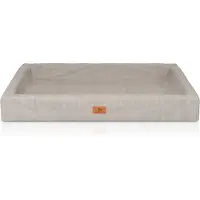 Knuffelwuff orthopedisch hondenbed Austin van kunstleer XL 105 x 80 cm grijs