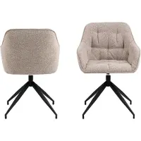 Ebuy24 Lopin Eetkamerstoel - Beige - Kruispoot
