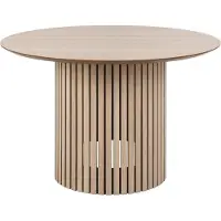 Ebuy24 Eettafel Klevik Eikenfineer Wit Ø120x75cm - Living